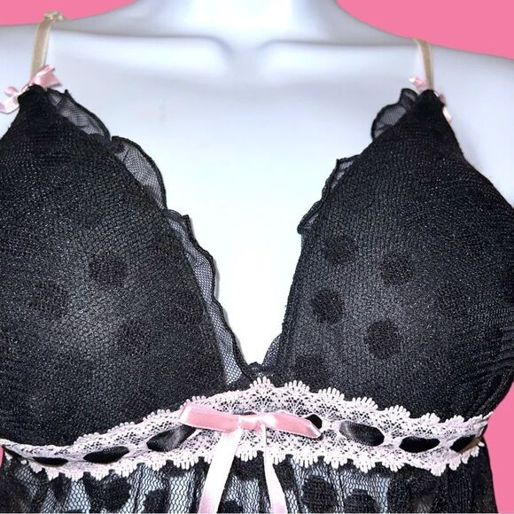 Linea donatella 2 piece sexy black lingerie set! Nwt! - Picture 6 of 16